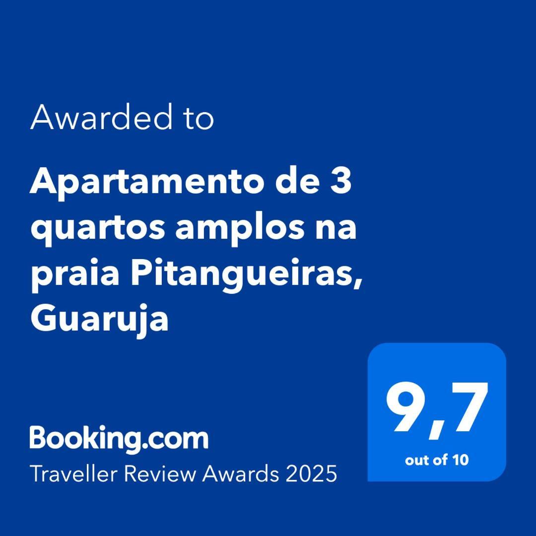 Apartamento de 3 quartos amplos na praia Pitangueiras, Guaruja Guarujá Exterior foto